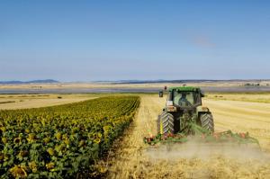 Tilling with chisel farm equipment